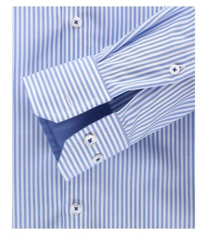 Venti Slim-Fit Regular Striped Light Blue