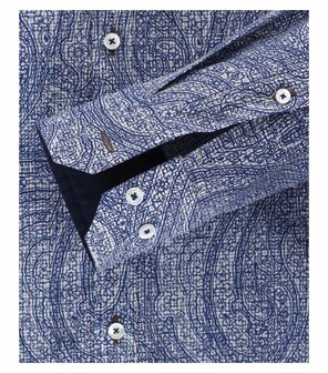 Venti Slim-Fit Mouwlengte 7 Blue Greek