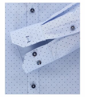 Venti Slim-Fit Mouwlengte 7 Blue Dots