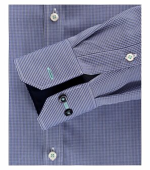 Venti Slim-Fit Regular Marineblauw geruit