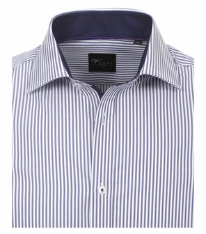 Venti Slim-Fit Regular Striped Dark Blue