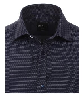 Venti Slim-Fit Mouwlengte 7 Dark Blue Dots