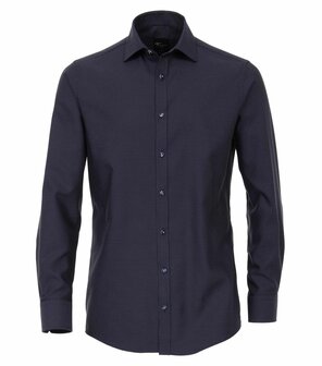 Venti Slim-Fit Mouwlengte 7 Dark Blue Dots
