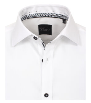 Venti Slim-Fit Mouwlengte 7 White Chess