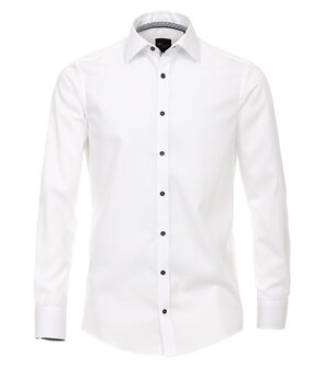 Venti Slim-Fit Mouwlengte 7 White Chess