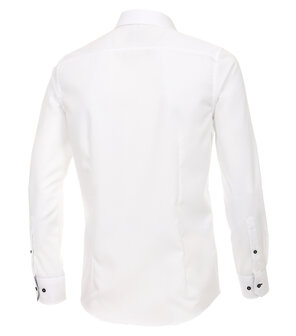 Venti Slim-Fit Mouwlengte 7 White Chess