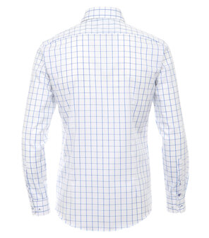 Venti Body Fit Exclusive White Blue Geblokt
