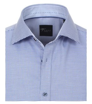 Venti Slim-Fit Mouwlengte 7 Blue Mirror