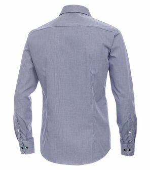 Venti Slim-Fit Mouwlengte 7 Navy Blue Geruit