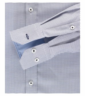 Venti Slim-Fit Limited-Edition White Blue Patern