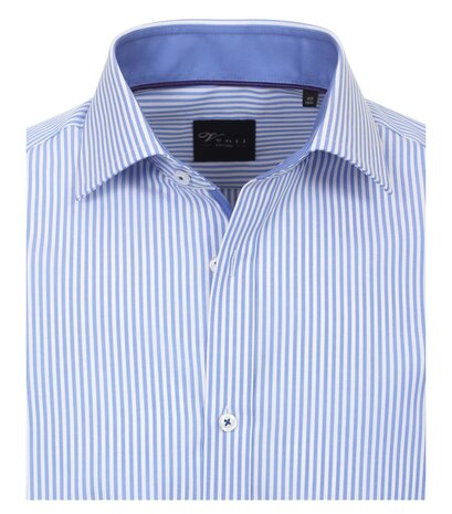 Venti Slim-Fit Regular Striped Light Blue