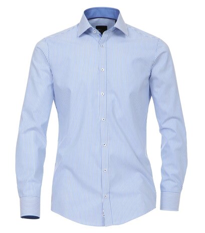 Venti Slim-Fit Regular Striped Light Blue