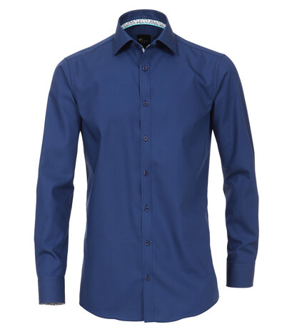 Venti Slim-Fit Mouwlengte 7 Dark Blue Coast