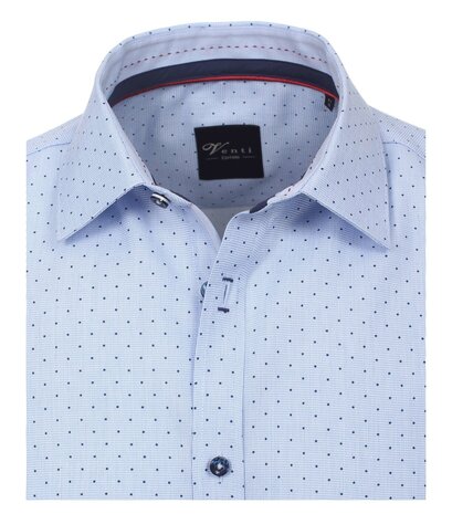 Venti Slim-Fit Mouwlengte 7 Blue Dots