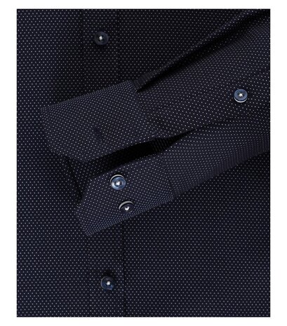 Venti Slim-Fit Mouwlengte 7 Dark Blue Dots