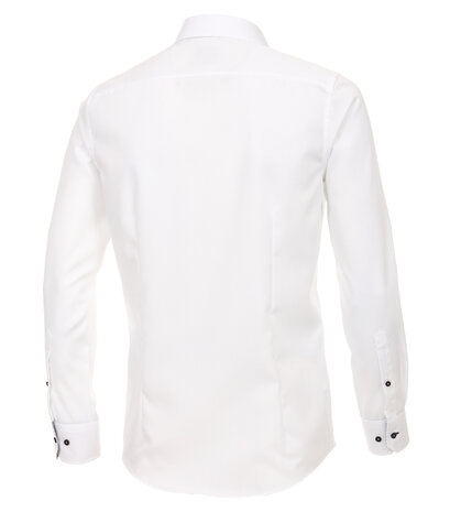 Venti Slim-Fit Mouwlengte 7 White Chess