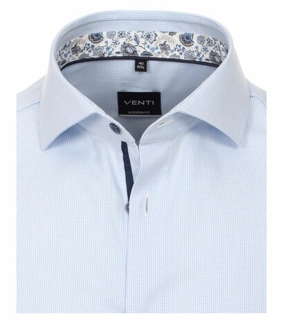 Venti Slim-Fit Mouwlengte 7 Light Blue Chique