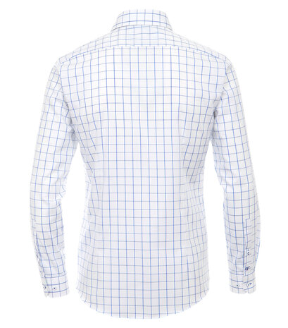 Venti Body Fit Exclusive White Blue Geblokt