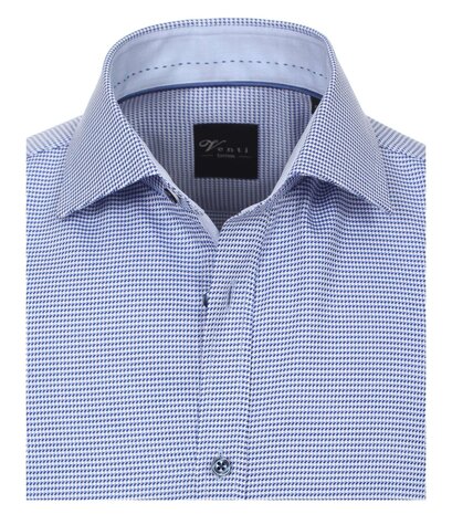 Venti Slim-Fit Mouwlengte 7 Blue Mirror