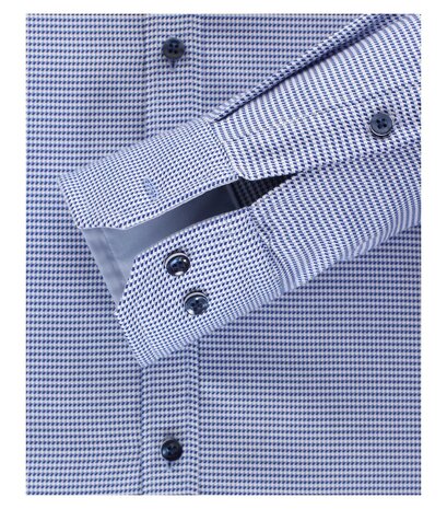 Venti Slim-Fit Mouwlengte 7 Blue Mirror