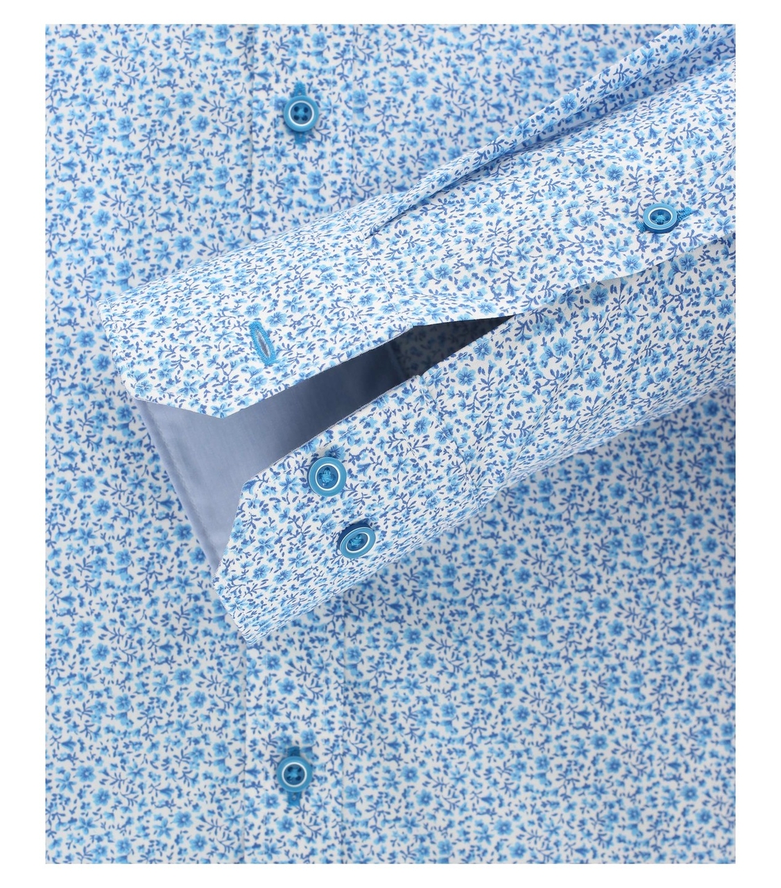 Venti Slim Fit Limited Edition Blue Fields Mooi Overhemd
