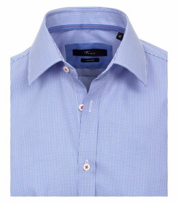 Venti Slim-Fit Regular Lichtblauw geruit} Venti Slim-Fit Regular Lichtblauw geruit