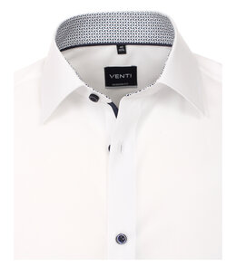 Venti Slim-Fit Mouwlengte 7 Exclusive White Blue} Venti Slim-Fit Mouwlengte 7 Exclusive White Blue