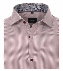 Venti Slim-Fit Mouwlengte 7 Red Inca stripes} Venti Slim-Fit Mouwlengte 7 Red Inca stripes
