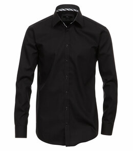Venti Slim-Fit Limited Edition Casual Black} Venti Slim-Fit Limited Edition Casual Black