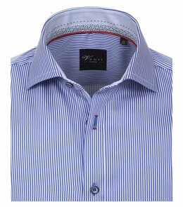 Venti Slim-Fit Mouwlengte 7 Blue Red Stripes} Venti Slim-Fit Mouwlengte 7 Blue Red Stripes