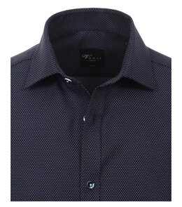 Venti Slim-Fit Mouwlengte 7 Dark Blue Dots} Venti Slim-Fit Mouwlengte 7 Dark Blue Dots