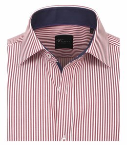 Venti Slim-Fit Regular Striped Red} Venti Slim-Fit Regular Striped Red