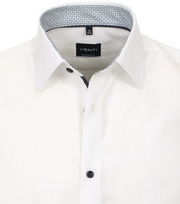 Venti Slim-Fit Mouwlengte 7 White Blue Carrée} Venti Slim-Fit Mouwlengte 7 White Blue Carrée