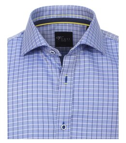 Venti Slim-Fit Mouwlengte 7 Blue Dots} Venti Slim-Fit Mouwlengte 7 Blue Dots